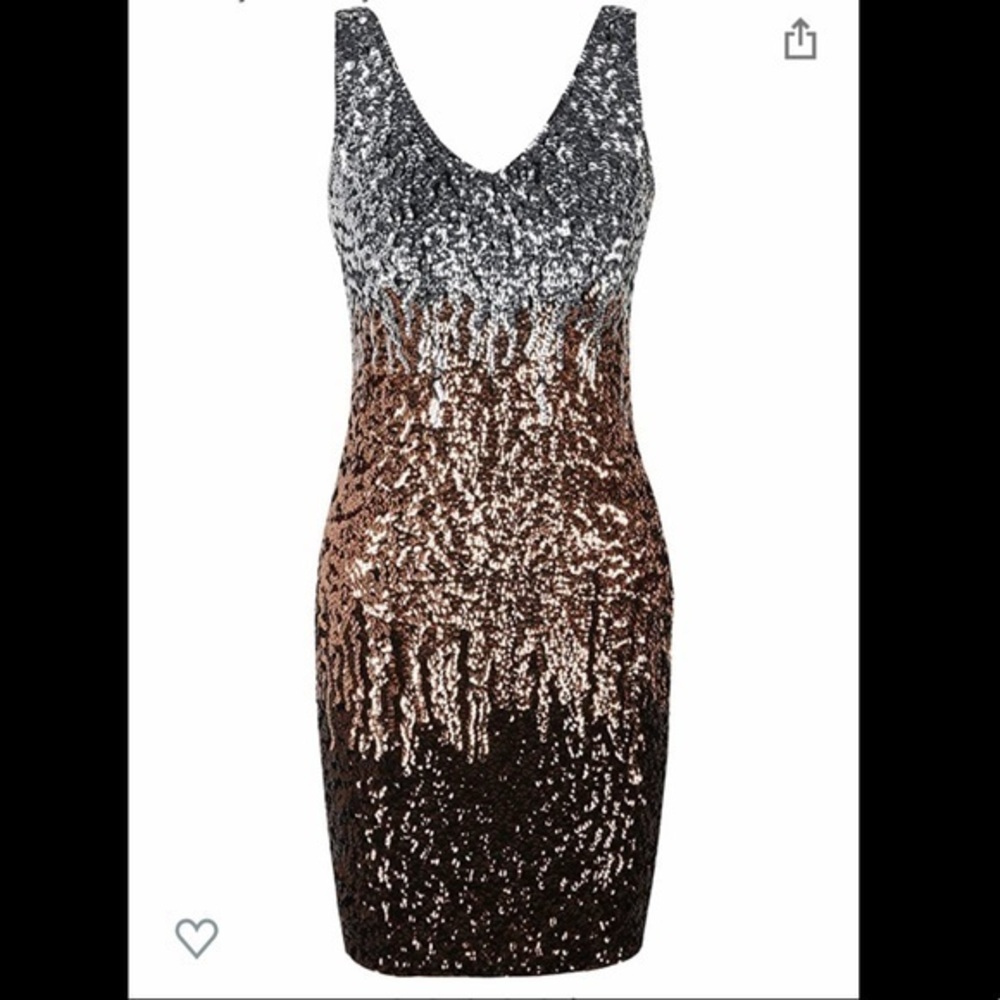 PrettyGuide Sexy V-Neck Sequin Bodycon Dress